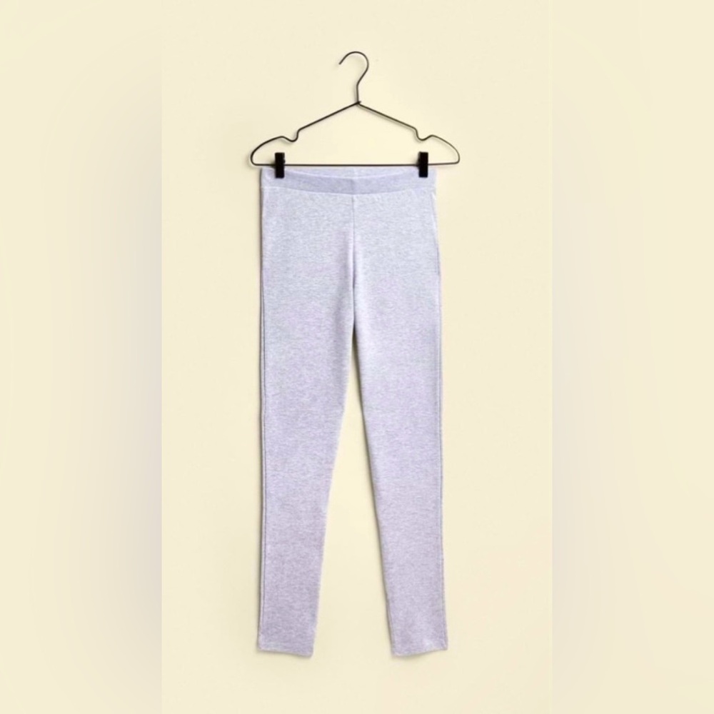 NWT ZARA Girls Gray Stretch Comfy Cotton Bottoms‎ Long Johns Leggings 13-14 (A5)
